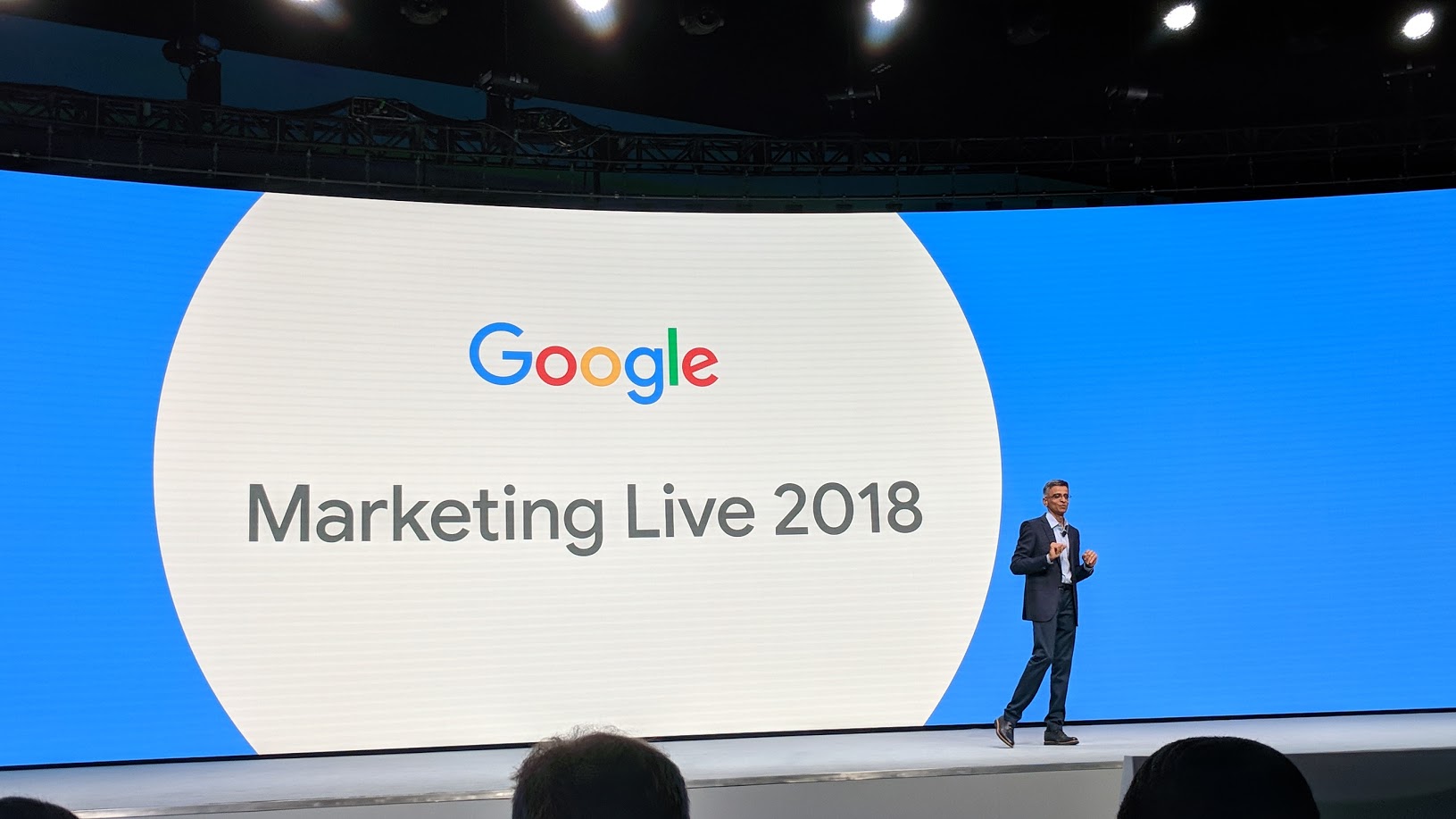 Main stage presentation at Google Marketing Live 2018
