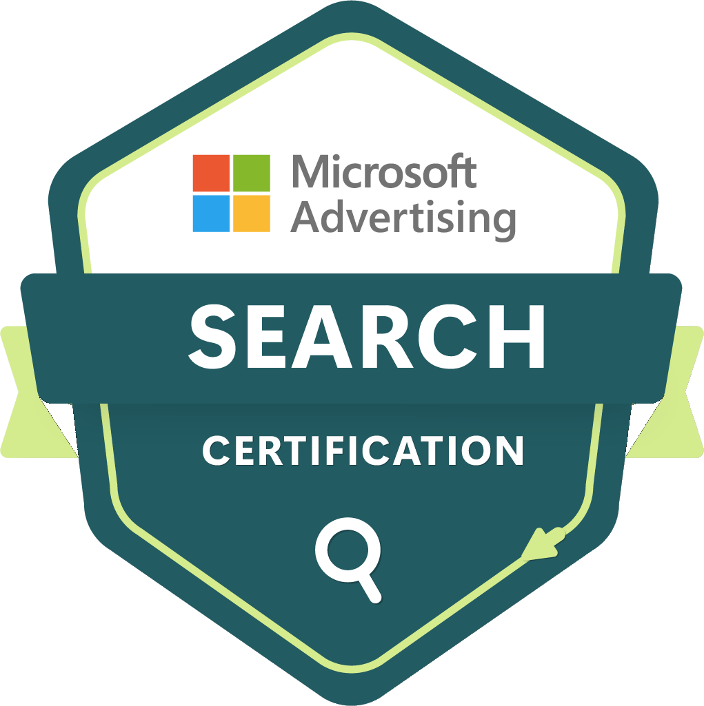 Microsoft Advertising Search Certification badge