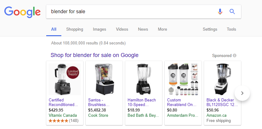 Shopping Ads in Google Search
